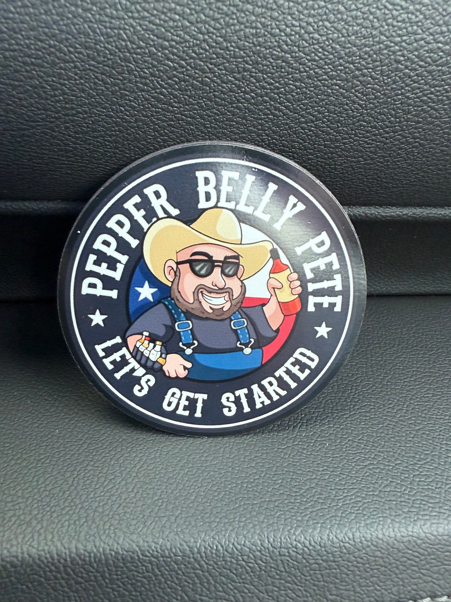 Pepper Belly Pete 3 inch Magnet Decal